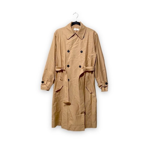NWT A.L.C. Belted Trench Longline Coat in Camel Tan Size 2 - Picture 3 of 12